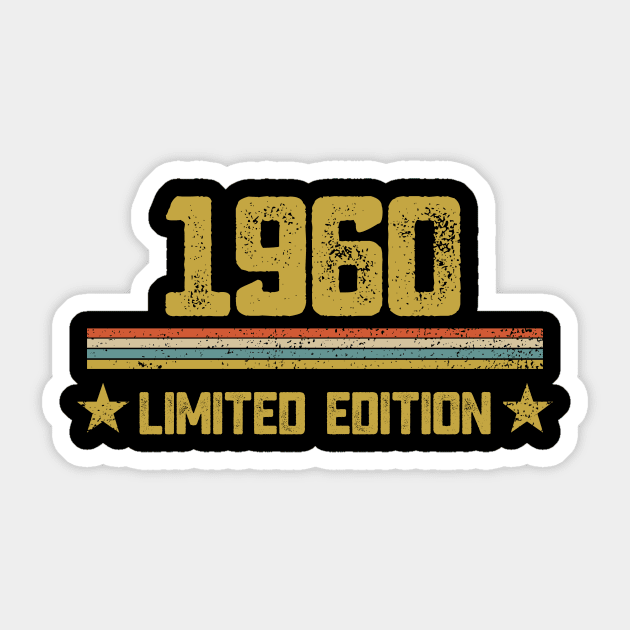 Born In 1960 60th Birthday Gift Sticker by Aliaksandr